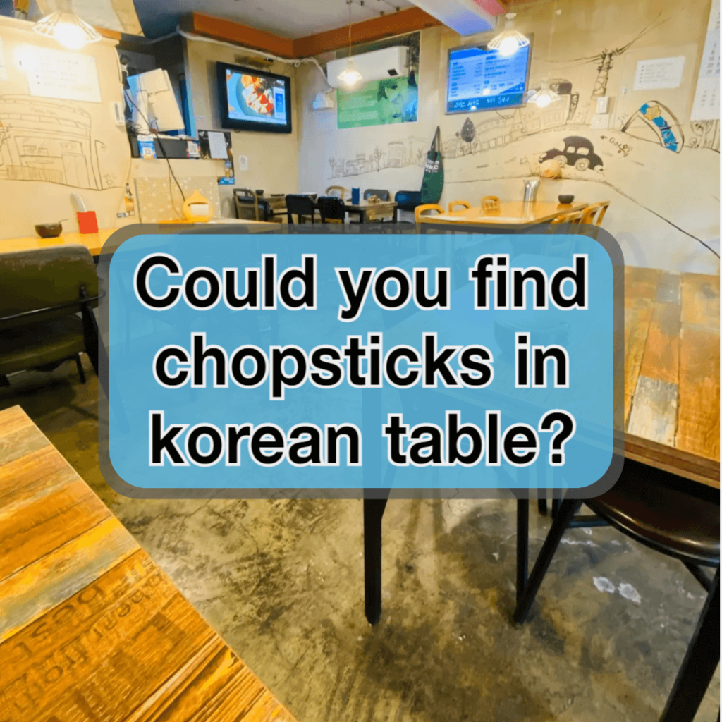 food table in korean restaurant