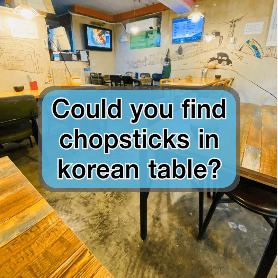 Korean table for food and imo, samchon